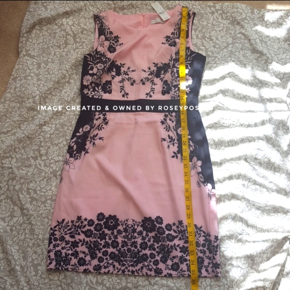 New York & Co Career Pink Floral Sheath Dress - Picture 7 of 7